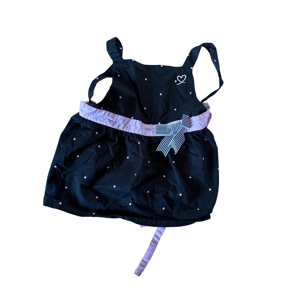 American Girl Grace girl of the year‎ 2015 black and pink polka dot tie apron